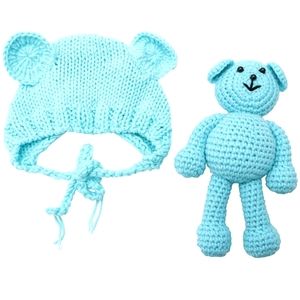 🐻 Blue Bear Knit Newborn 🐻 Halloween Costume 🎃 Photography Outfit 📸